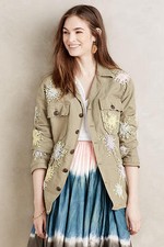 Anthropologie Poppy Embroidered Jacket Nwt By Artisan De Luxe Sz. M Msrp $298
