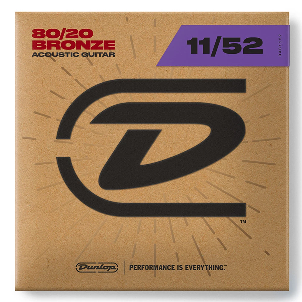 Dunlop DAB1152 80 20 Bronze Acoustic Guitar Strings 6 String Set
