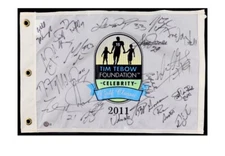 Tebow Golf Flag Multi Signed By 21 Taylor Meyer Gilmore Durst Peterson Lynch Hof
