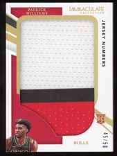 Patrick Williams 2020-21 Panini Immaculate Patch #d /50 Jersey Numbers Bulls