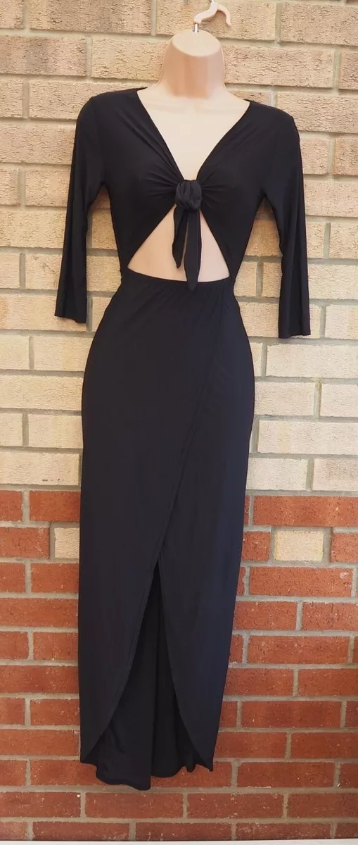 Boohoo black hotsell tie dress