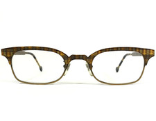 Vintage la Eyeworks Eyeglasses Frames SWELL 466455 Yellow Gold Plaid 45-23-135
