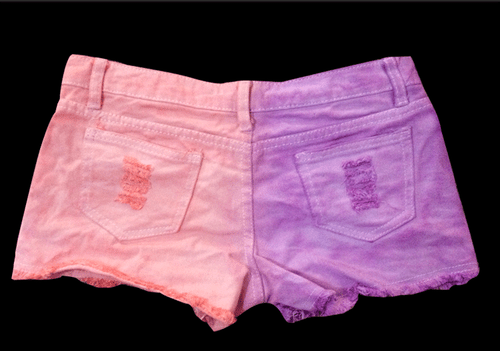 Pantalones Cortos Jeans Sexy Denim Estilo Callejero Color Arco Iris Tie Dye Verano Para Mujer Y2K - Imagen 5 de 11