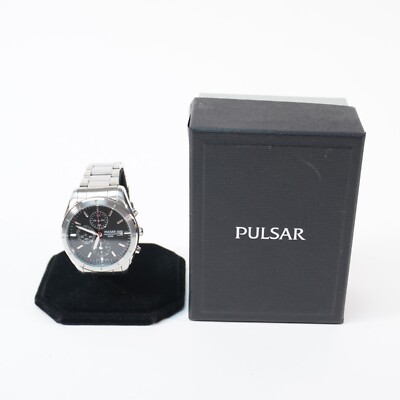 Pulsar Seiko mineral crystal chronograph stainless-steel watch PF8331
