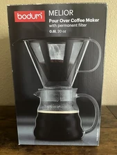 Bodum Melior Manual Drip Coffee Maker Stainless Steel Filter Glass Pot MINT