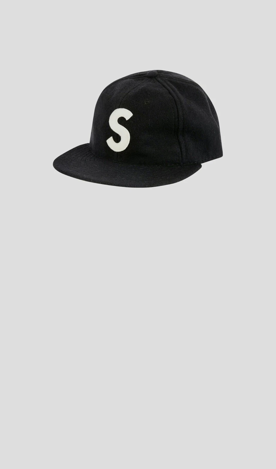 CHAPEAU CASQUETTE 6 PANNEAUX LOGO SUPREME EBBETS S NOIR SS23 MONTÉ