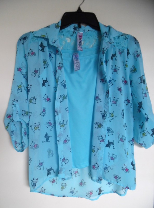 Girls 2 pc Shirt Tank set lot Nit Works Sz M