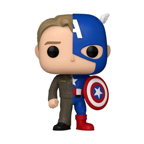 Marvel Split Steve Rogers/Captain America Funko Pop!  #1431 PopShield In Stock