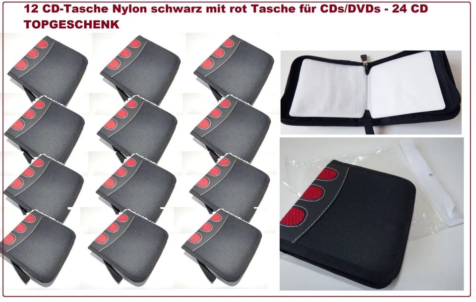 24 x CD Tasche Nylon Tasche 24 Teile Restposten Sonderposten A -Ware TOP - Bild 1 von 1