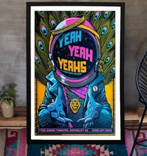 Poster vtg 2023 - Yeah Yeah Yeahs in Berkeley, CA on Jun 10, 2023 Tour Poster