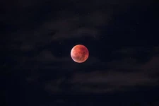 Anime moon red sky Play Gaming Mat Desk