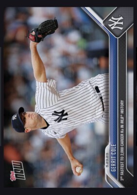 2023 TOPPS NOW 5/23-3rd Fastest To 2000 K - GERRIT COLE(Topps Bunt Digital card