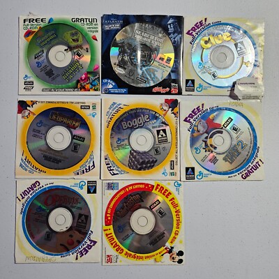 Lot of 8 General Mills Cereal Games Rollercoaster Tycoon Spongebob Clue Atlantis