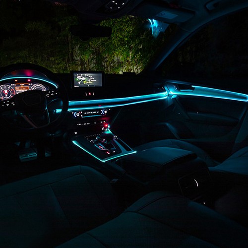 Tira de neón de luz decorativa interior coche luz verde transparente 2m LED El Line  - Imagen 5 de 19