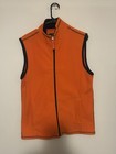 Club Room Bright Orange Navy Trim Fleece Zippered Small S NWOT — photo 3
