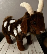 ADORE 15" Standing Mocha the Spotted Goat Plush Stuffed Animal Toy