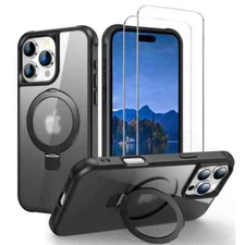 For iPhone 16 15 14 13 12 11 Pro Max Plus Mag-Safe Case with Screen Protector