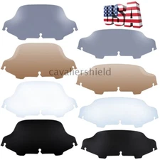 Smoke/Black/Clear Wave Windshield Windscreen For Harley Touring Electra Glide US