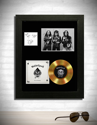 MOTORHEAD Lemmy ACE OF SPADES Gold Record Style CD Display FRAMED Made In UK