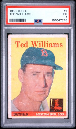 1958 TOPPS #1 TED WILLIAMS PSA 1