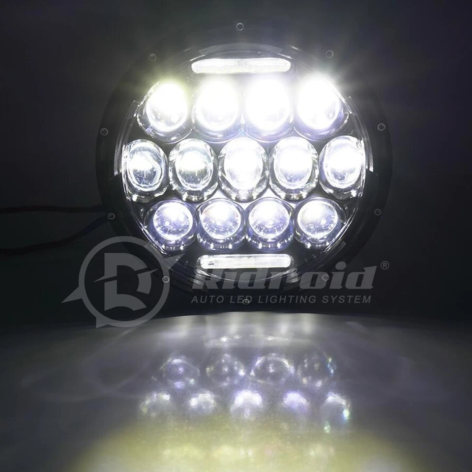 7" inch LED Headlights Hi-Lo Beam DRL For Dodge W100 W200 W300 D100 D200 Pickup Foto 3 de 4