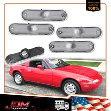 For 1990-2005 Mazda Miata MX-5 Clear Front & Rear Side Marker Lights Lamps 4PCS