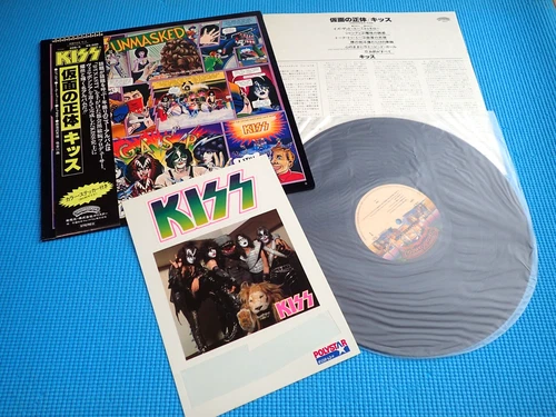 KISS LP Unmasked 1st Pressing w/Sticker Polystar 1980 Japan 25S-3 OBI Mint Vinyl