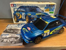 Vintage Tamiya Subaru Impreza WRX RC car