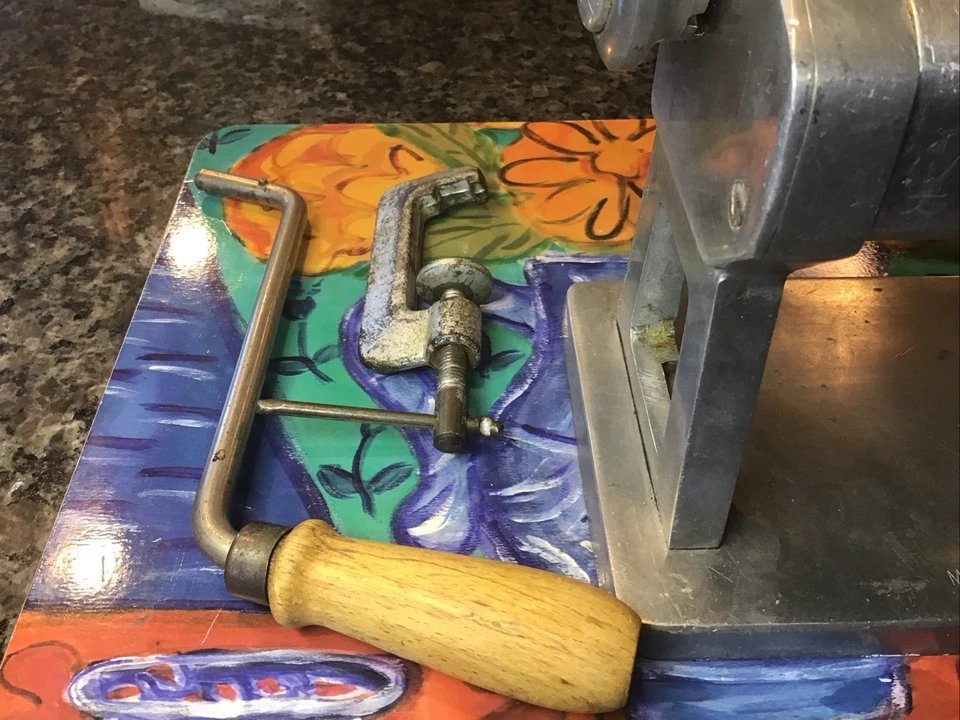 Máquina de pasta de manivela vintage ZENA 46 ITALIANA ALUMINIO FUNDIDO PESADO Hecha en Italia Foto 4 de 4