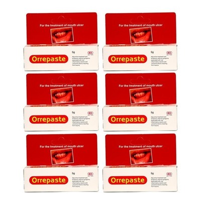 1-6x HOE Orrepaste Mouth Ulcer Gel 5g Treatment for Oral Canker Sores Relief