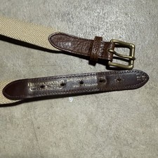 Vintage 80s Banana Republic Womens Jute Leather Belt Tan Brown 32 England