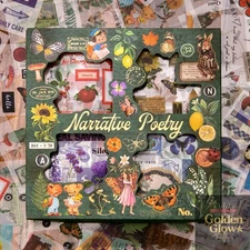 Vintage Fairy Stickers 640Pcs Transparent Stickers,Floral Butterfly Designs