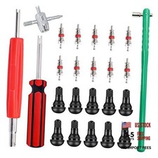 Tire Valve Stem Puller Installer Tool Kit - 10PCS Valve Cores, 10PCS 24PCS