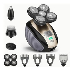 5 in 1 4D Rotary Electric Shaver Rechargeable Bald Head Shaver Beard Trimmer New