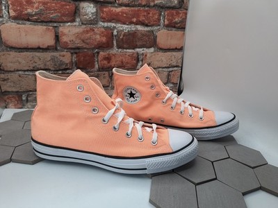 Men s Sz 12 Converse Chuck Taylor All Star Hi Sneakers Peach Orange Tangerine