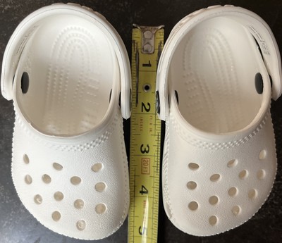 Crocs Unisex Infant Toddlers Classic Clogs White Size 2 - 3 NEW Without Tags P3