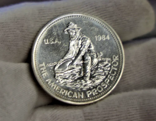 1984 Engelhard 1 oz Prospector Silver Round  Unc...