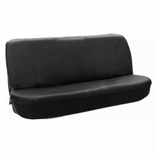 Universal PU Synthetic Leather Full Size Bench Truck Seat Cover, Black Deluxe...