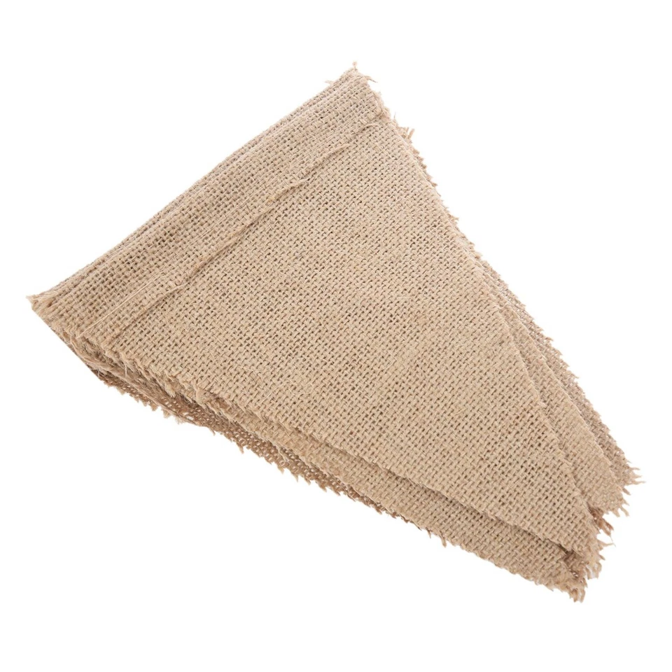 2X 3.7M Jute Rustique Jute Toile De Jute Dentelle Banderole Bannière De Mar2897 - Photo 3/4