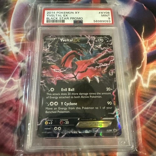 2014 POKEMON XY BLACK STAR PROMO #XY08 YVELTAL EX PSA 9