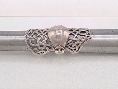 Vintage Sterling Silber Renaissance Mittelalter Gothic Rüstung Fingerring Gr.12-12,25