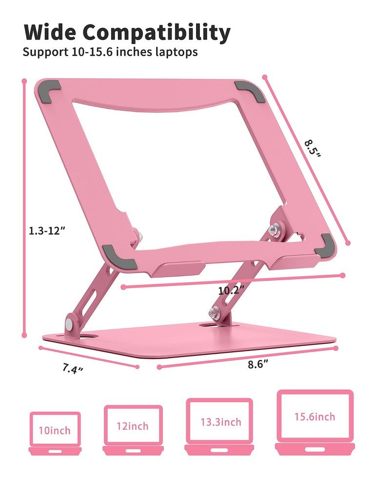 Adjustable Portable Laptop Stand for Desk with Ergonomic Design