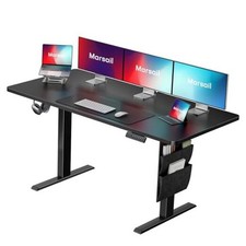 55x24 Electric Standing Desk - Adjustable Height Computer Desk 55x24" Black