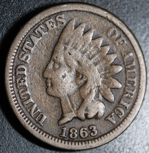 1863 INDIAN HEAD CENT - VG VERY GOOD