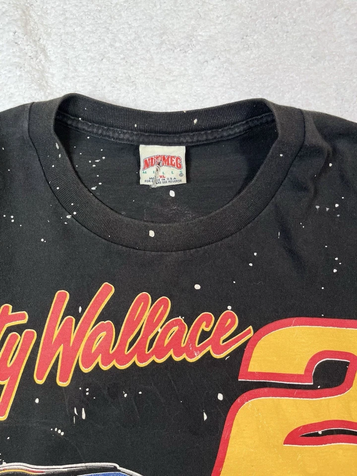 Camiseta Negra NASCAR Nuez moscada Rusty Wallace AOP “Midnight Rider” Talla XL- Unisex Foto 3 de 4