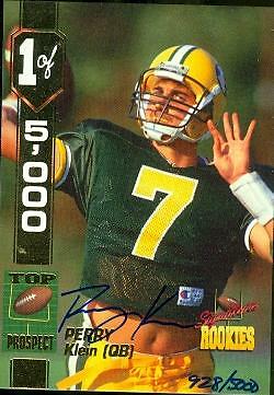 Perry Klein autographed Football Card (C.W. Post) 1994 Signature Rookies