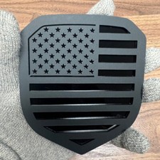 Grille Emblem Badge Fits Dodge Ram 1500 2500 3500 13-18 Black American Flag Matt