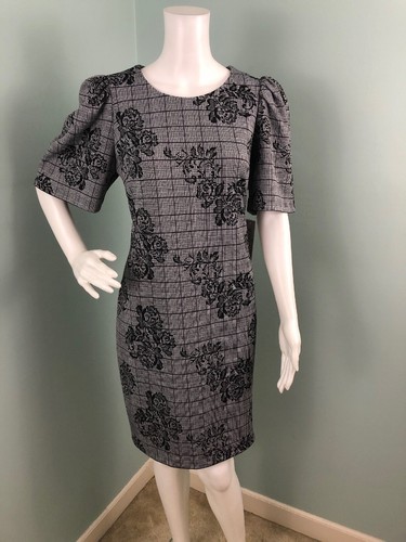 NWT Women's Nanette Lepore S/S Gypsy Rose Black/White Sheath Dress Sz 10 - Picture 7 of 12