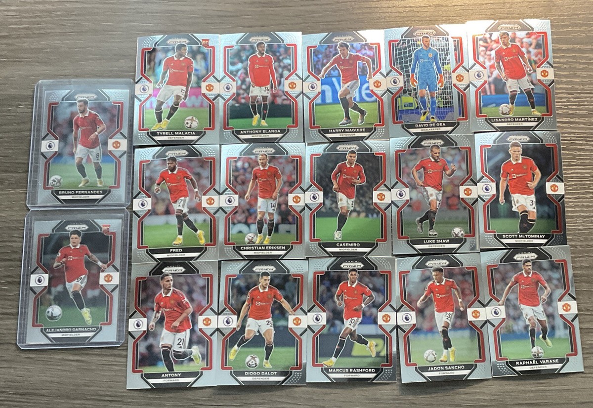 2022-23 Panini Prizm Premier League Manchester United Team Set (17