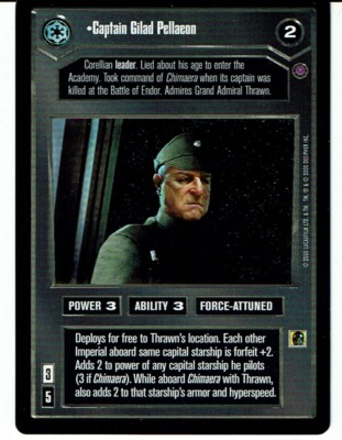 STAR WARS CCG REFLECTIONS II DARK SIDE PREMIUM CARD CAPTAIN GILAD PELLAEON ex